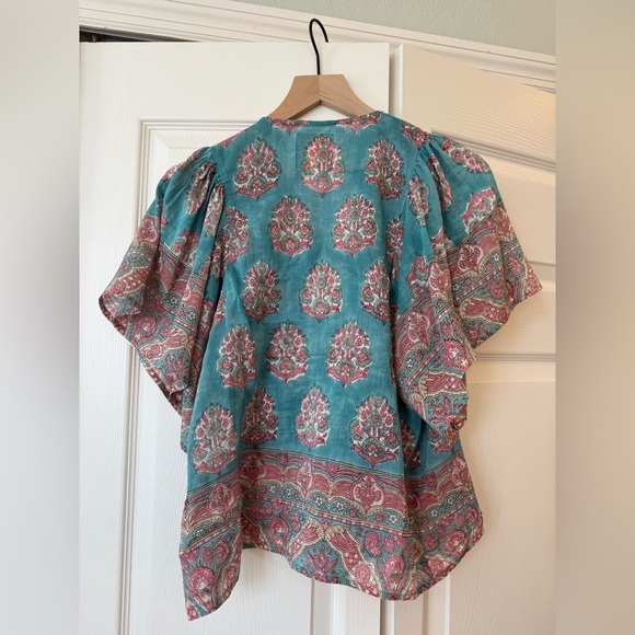 BELL floral patterned blouse silk and cotton - Picture 7 of 8